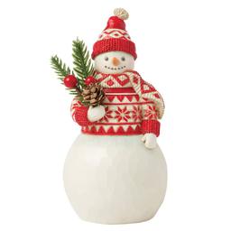 Jim Shore Nordic Noel Snowman Evergreen Christmas Figurine