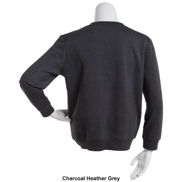 Womens Hasting & Smith Long Sleeve Basic Fleece Crew Neck Top