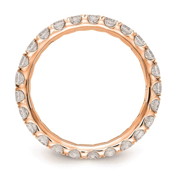 Pure Fire 14kt. Rose Gold Lab Grown Diamond Eternity Wedding Band