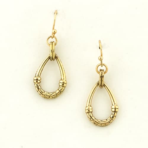 Freedom Nickel Free Small Gold Teardrop Drop Earrings