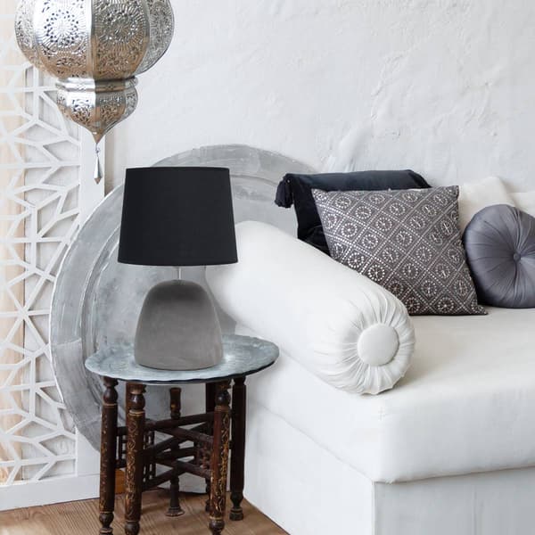 Simple Designs Round Concrete Table Lamp