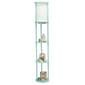 Simple Designs Round Modern Shelf USB Port Organizer Floor Lamp - image 8