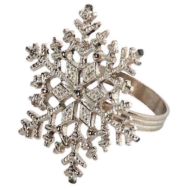 Silver Snowflake Napkin Ring - image 
