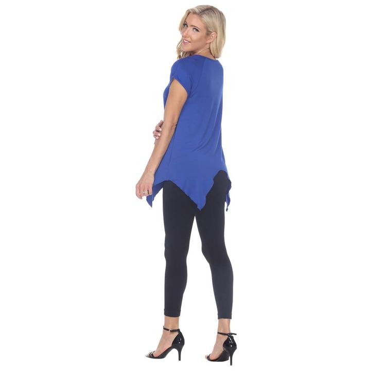 Womens White Mark Fenella Short Sleeve Embellished Tunic