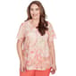 Plus Size Alfred Dunner Catalina Island Paisley Textured Blouse - image 1