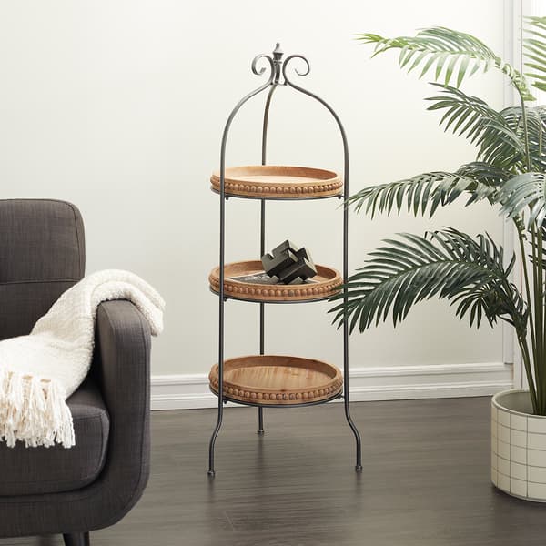 9th & Pike&#174; Arched Metal And Wood 3-Tier Rack