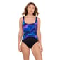 Womens Great Lengths Twist Front Abstract One Piece Swimsuit - image 1