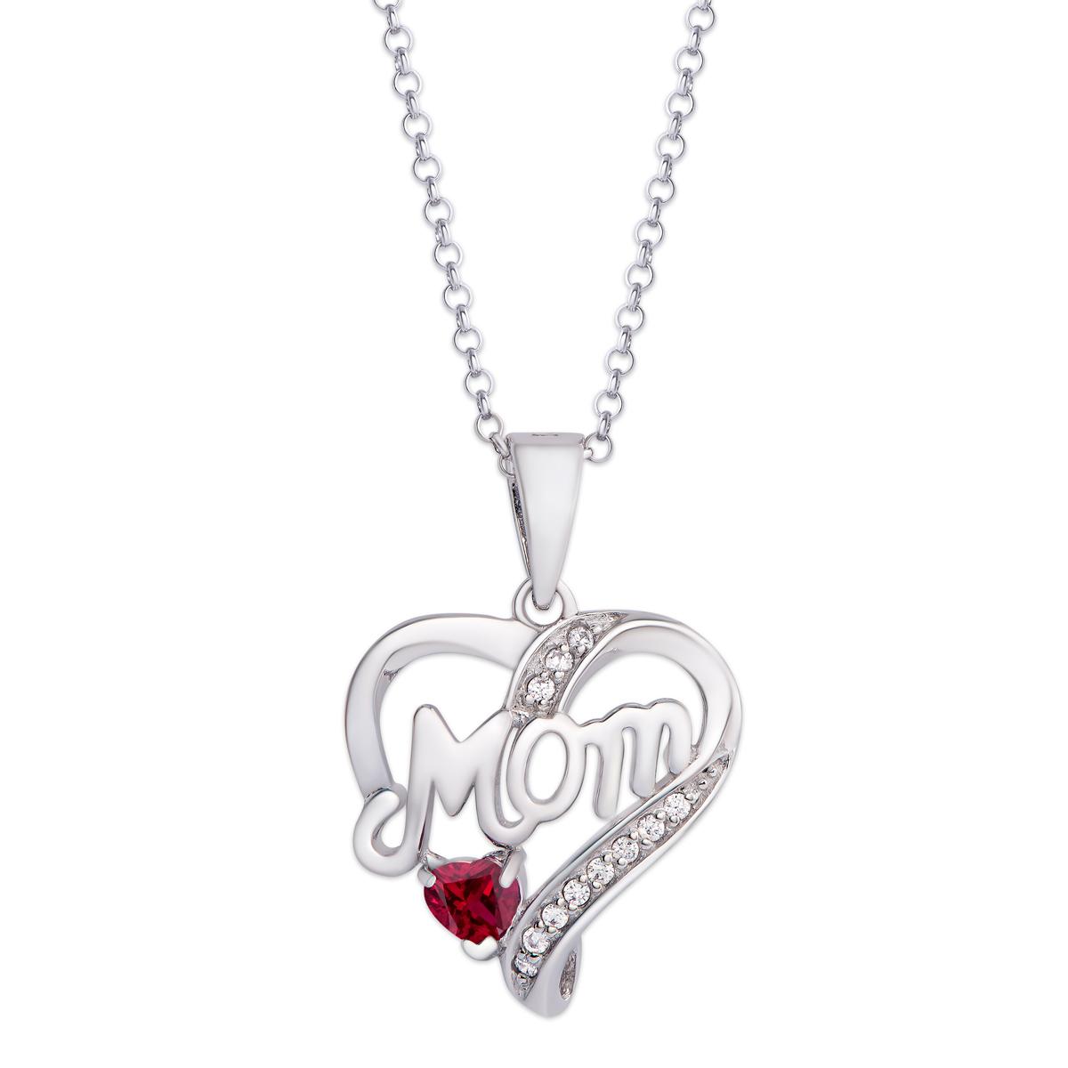 Gianni Argento Garnet & Lab Created White Sapphire Mom...