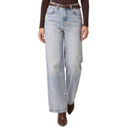 Womens Royalty Hazel Wide Leg Jean with Belted Waist