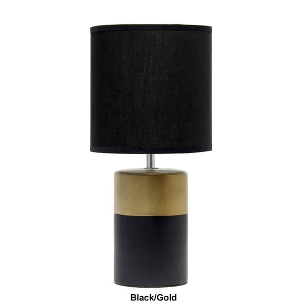 Simple Designs 2-Toned Basics Table Lamp w/Drum Shade