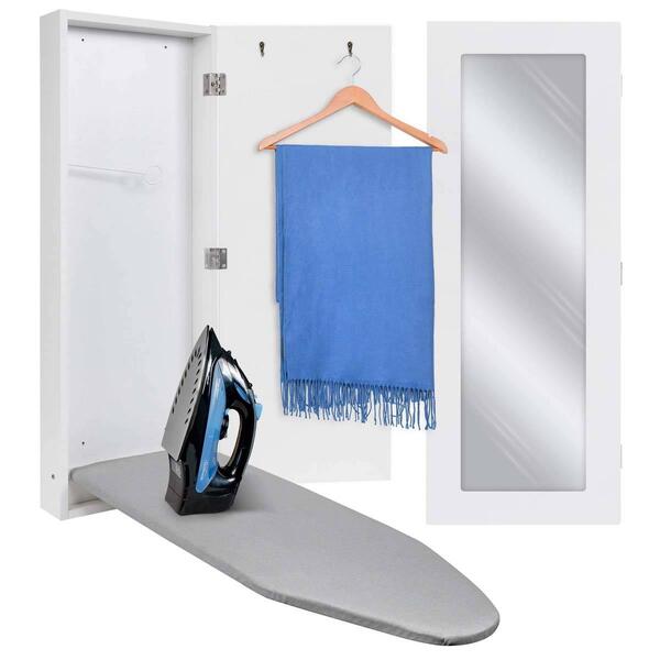 Ivation Wall Mounted Right Side Door Ironing Board w/ Mirror - image 