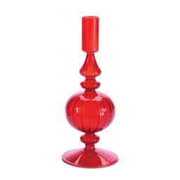 Melrose Ribbed Glass Taper Candle Holder - Set of 3