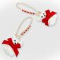 Betsey Johnson Jingle Bell Bling Pearl Bear Dangle Earrings - image 3