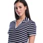 Womens Rafaella® Short Sleeve Contrast Trim Stripe Polo - image 3