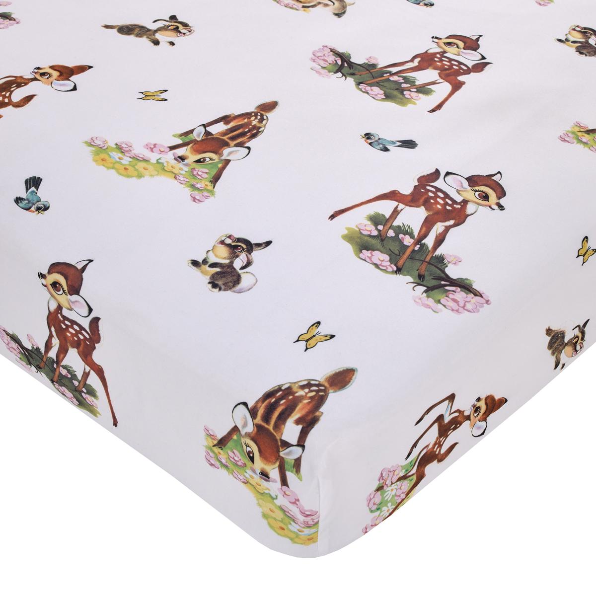 Disney Baby Vintage Bambi Fitted Crib Sheet