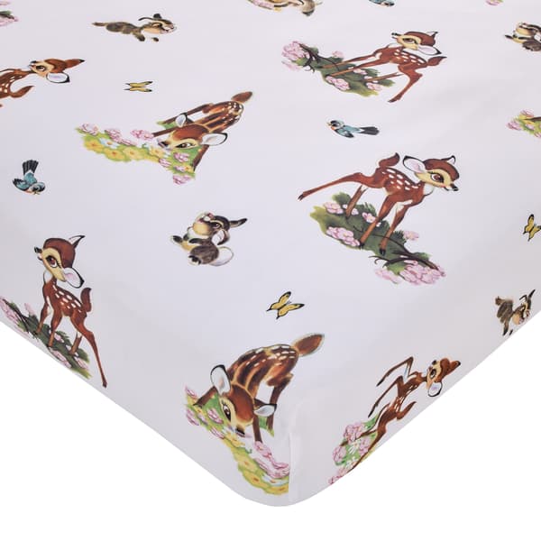 Disney Baby Vintage Bambi Fitted Crib Sheet - image 