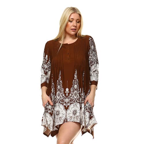 Plus Size White Mark Shift Dress