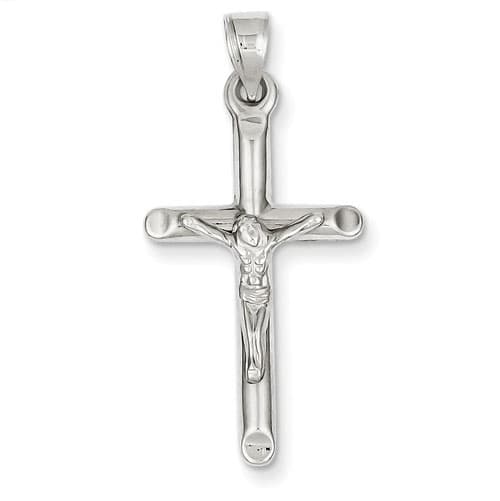 Unisex Gold Classics(tm) White Gold Crucifix Pendant - image 