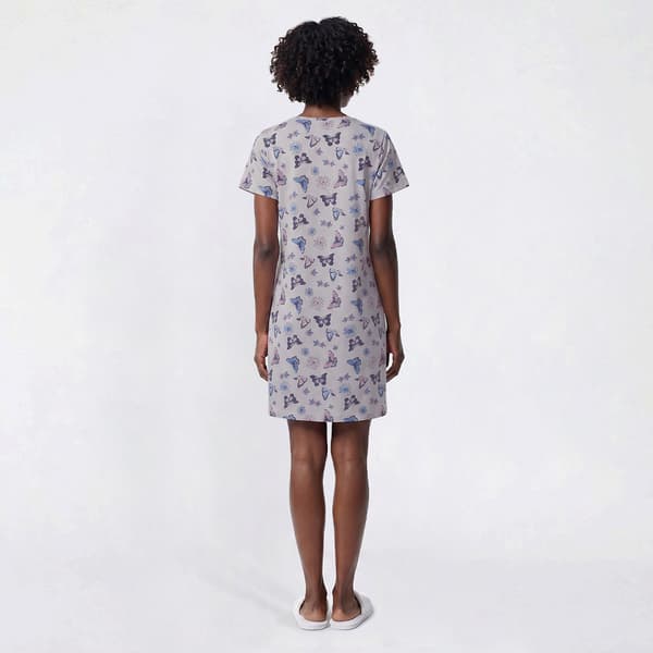 Womens Pink Laundry Short Sleeve Butterfly Nightshirt