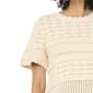 Womens Cece Short Sleeve Open Knit Crochet Sweater - image 3