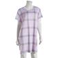 Womens Charmour Short Sleeve Hacci Squared Round Neck Nightshirt - image 1