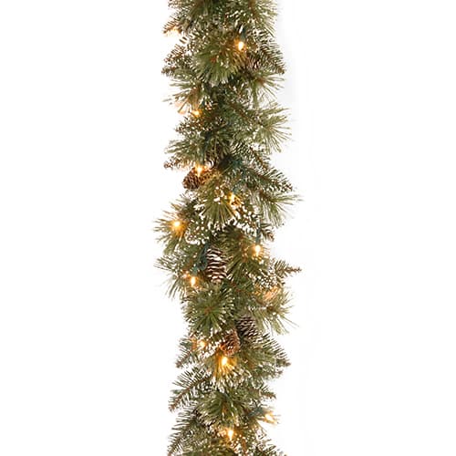 National Tree 6ft. Glittery Bristle® Pine LED Garland