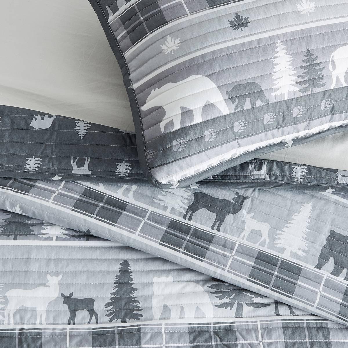 FreshFolds Matthew 3pc. Reversible Rustic Landscape Quilt Set