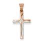 Gold Classics(tm) Swirling Two-Tone Cross Pendant - image 1