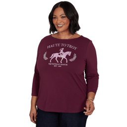Plus Size Ruby Rd. Must Haves II Haute Trot Equestrian Tee