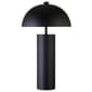 HomeRoots 27in. Black Dome Shade Metal Table Lamp - image 1
