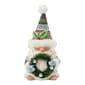 Jim Shore Gnome Wreath & Fur Hat Christmas Figurine - image 1