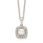 Pure Fire 14kt. White Gold Lab Grown Diamond & Opal Halo Pendant - image 1