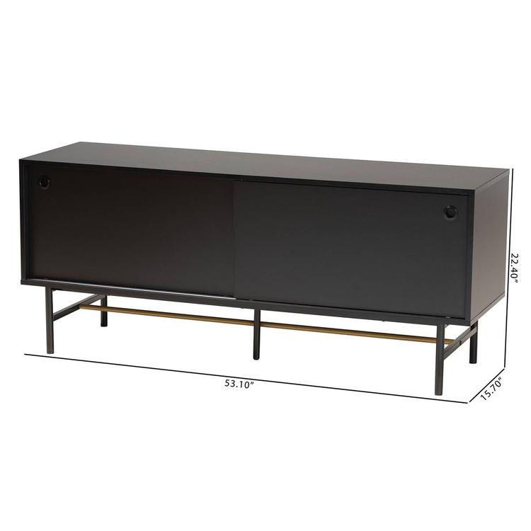 Baxton Studio Truett Modern Dark Brown Wood TV Stand