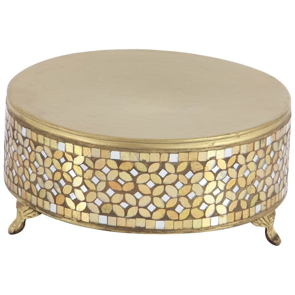 9th & Pike&#174; Metal & Glass Mosaic Tiered Cake Stand