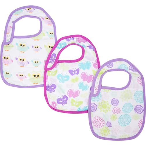 Baby Girl MiracleWare® Skinny Bibs - Burst