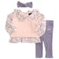 Baby Girl &#40;3-9M&#41; French Connection 3pc. Faux Vest Leopard Top Set - image 1