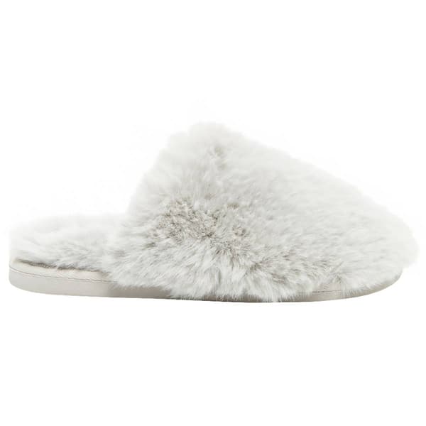Womens Easy Spirit Faux Fur Plush Clog Slippers
