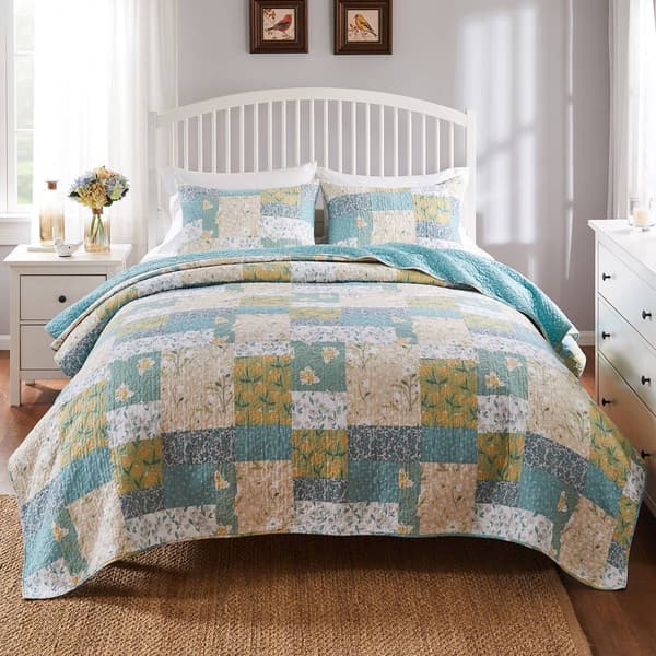 Greenland Home Fashions™ Evangeline Floral Reversible Quilt Set