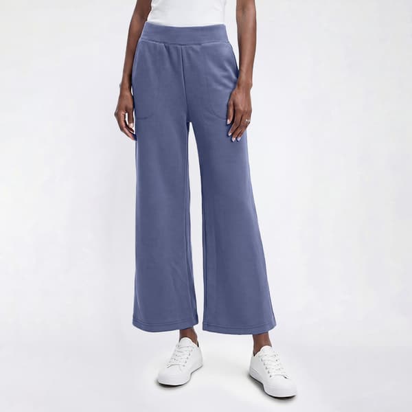 Womens Mountain Ridge Solid Wide Leg Crop Sweatpants
