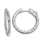 Sterling Silver 22mm x 20mm Hoop Earrings - image 1