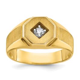 Mens Diamond Classics&#40;tm&#41; 10kt. Gold 1/10ctw. Diamond Ring