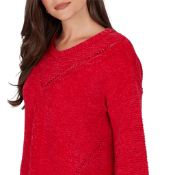 Petite Ruby Rd. Mysterious Romance Chenille V-Neck Sweater