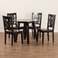 Baxton Studio Mina 2-Tone Dark Brown/Walnut Brown 5pc. Dining Set - image 8