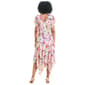 Womens Robbie Bee Short Sleeve Chiffon Drape Neck Dress - image 2