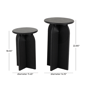 9th & Pike® Modern Black Wood Accent Table Set - image 3