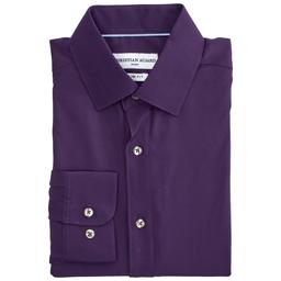 Mens Christian Aujard Slim Fit Stretch Dress Shirt - Purple