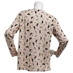 Plus Size Architect® Long Sleeve Slub Cat Leaf Tee