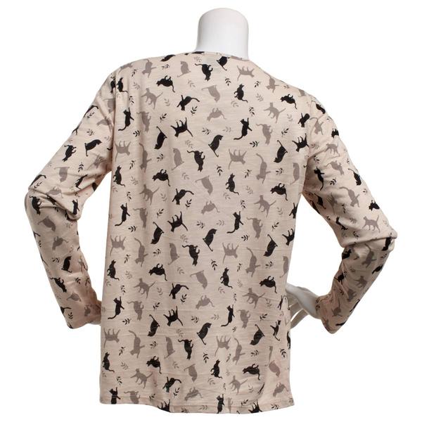 Womens Architect® Long Sleeve Slub Cat Leaf Tee