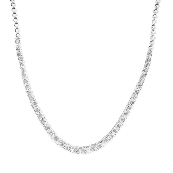 Diamond Classics&#40;tm&#41; Sterling Silver 1/3ctw. Diamond Necklace - image 