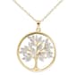 Gold Plated & Clear Crystal Tree of Life Necklace - image 1
